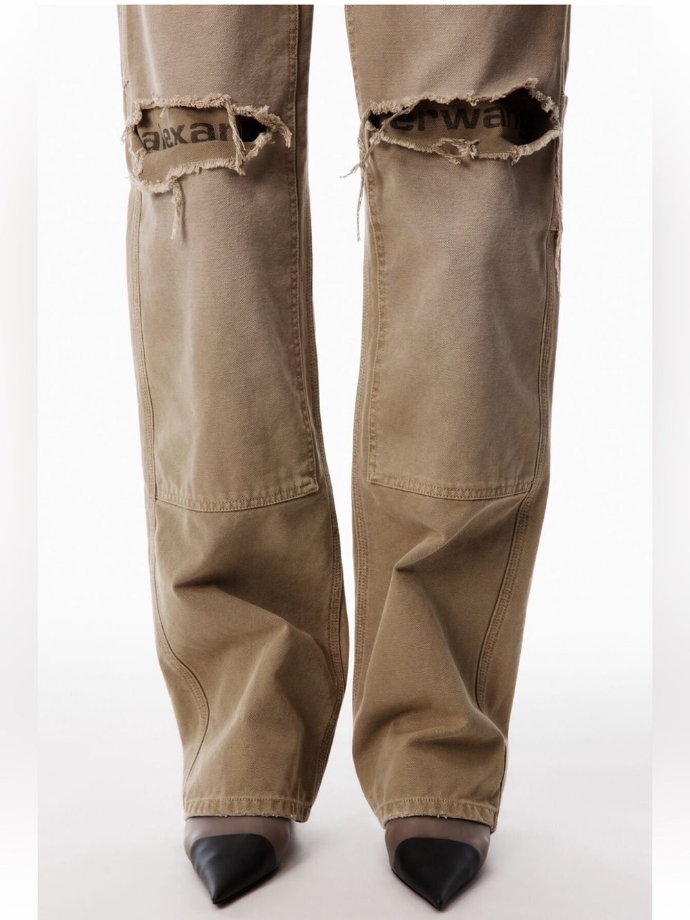 Like New Authentic Alexander Wang Zip Mid-Rise Carpenter Pants - Picture 6 of 16